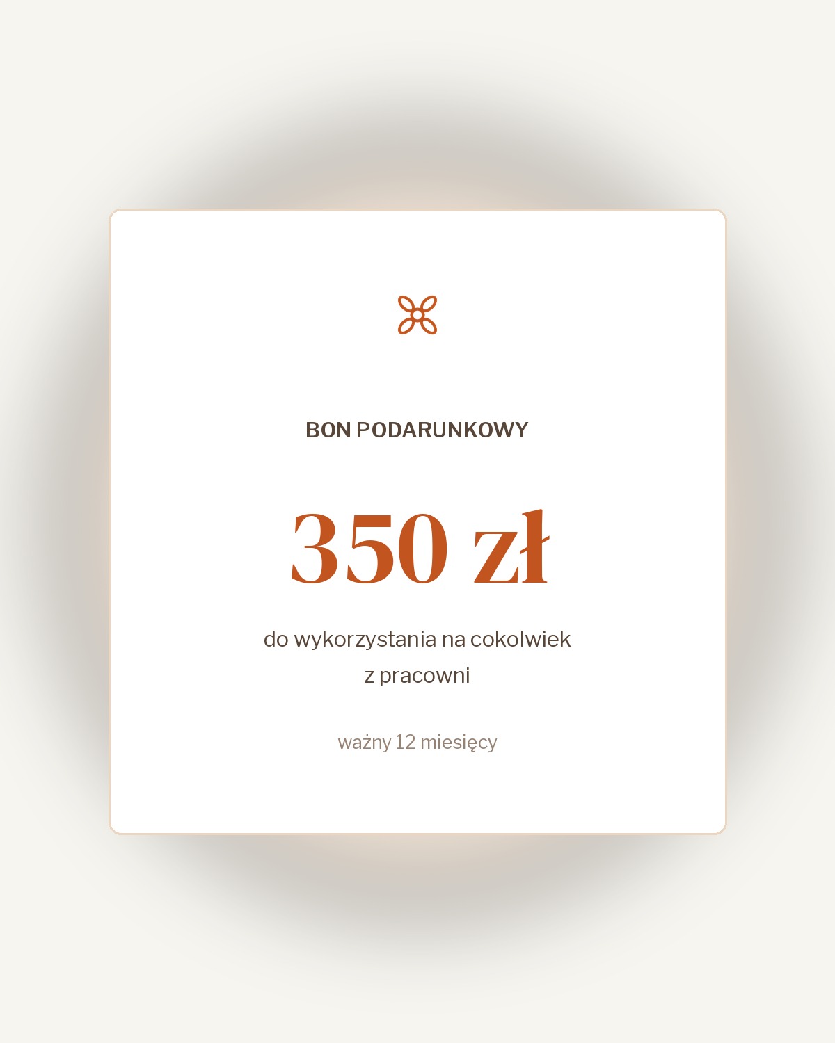 Bon podarunkowy 350 zł